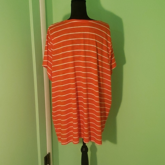 Ava Viva orange and white striped tshirt. - Picture 3 of 7
